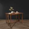 Casual Home Solid Wood Flip-Top Folding Console to Dining Convertible