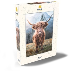 MyPuzzle Highland Cow in the Italian Dolomites - Premium 500 Piece Puzzle - MyPuzzle Special Collection by Puzzle Galaxy