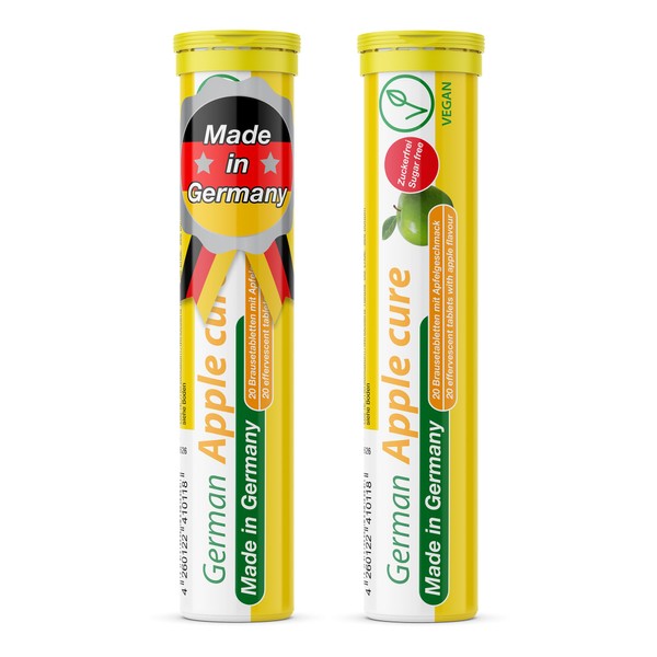 T&D German Apple Cure - 40 Vegan Drink Effervescent Tablets
