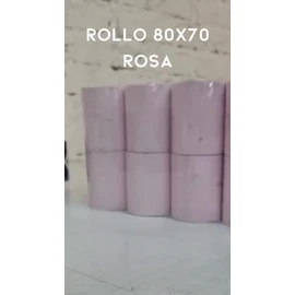 20 Rollos Papel Térmico 80x70 Color Rosa Impresora 80mm Inko Color Rosa claro