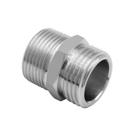 Beduan Garden Hose Adapter, 3/4" GHT Male x 1" NPT Male Stainless Steel Connector GHT to NPT Adapter Garden Hose to Pipe Fittings Connect