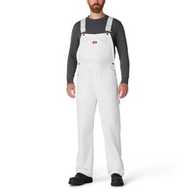 Dickies mens Painters Bib overalls and coveralls workwear apparel, White, 38W x 30L US