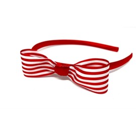 The Cat In the Hat Dr Seuss inspired Headband Red and White Stripe Side Bow Hairband
