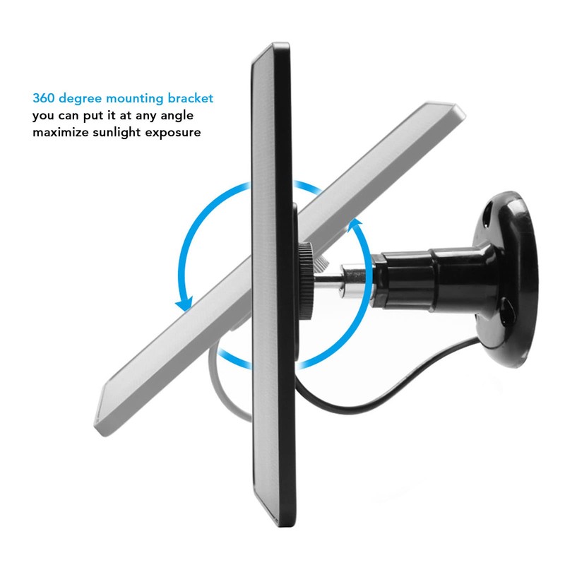 Solar Panel for Security Cameras, Waterproof 4W Solar Charger for