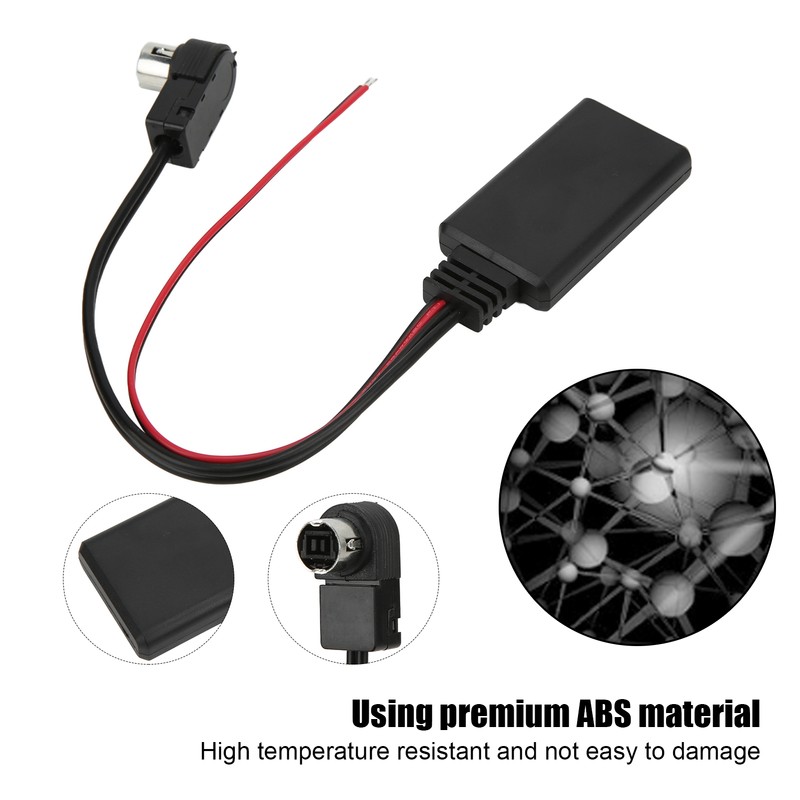 Car Bluetooth5.0 AUX IN Module Wireless ABS Black Heatproof Antiaging