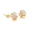 9ct Multi-Coloured Gold 6mm Knot Stud Earrings