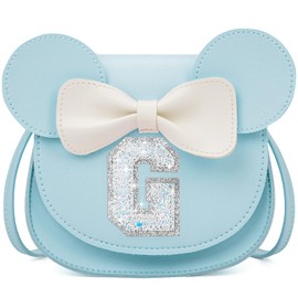 OYLOLA Birthday Gifts for Girls Toddler Girl Purse Initial Kids Purse Toddler Girl Gifts Crossbody Bag Preppy Stuff for Girls Blue G