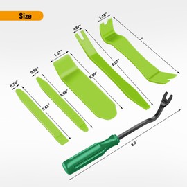 GOOACC 6PCS Auto Trim Removal Tool Kit No-Scratch Tool Kit for Car Audio Dash Panel Window Molding Fastener Remover Tool Kit-Green