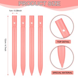 4.5 Inch Replacement Stylus Drawing Pen 4 Pieces Toddler Drawing Tablet Pens Kids' Electronics Pens with 4 Hanging Rope for LCD Writing Tablet (Light Pink)