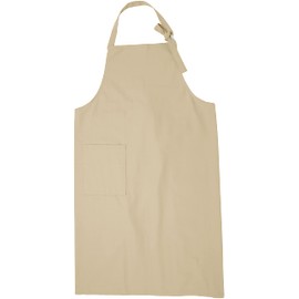 Basic Standard Apron, Long, Stylish, Solid, Simple, Canvas, Durable, 10 oz, Below the Knee, Long Length, 41.7 inches (1060 mm) x Hides Butt, Generous Width 41.7 inches (1060 mm), Women's, Men's, Unisex, Earth Color, Greige