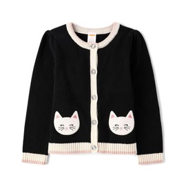 Gymboree,and Toddler Long Sleeve Cardigan Sweaters,Black Kittens,18-24 Months