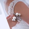 Iaceble Boho Heart Ear Jacket Earrings Pearl Bead Stud Earrings