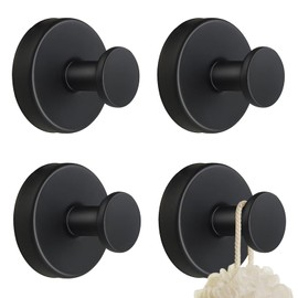 XMSHYODSM 4 PCS Vacuum Suction Cup Hooks, Suction Cup Hooks for Wreaths on Glass, Bathroom Vacuum Suctions Hookss Rust-Resistant Stainless Steel Towel Holder for Shower Bathroom Kitchen Glass Door