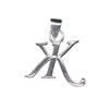 R001430 Solid Sterling Silver Pendant Charm Letter 'Cyrillic' Solid Genuine