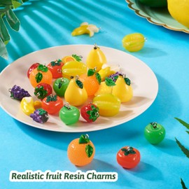 Elecrelive 10Pcs Orange Slice Charms Cute Enamel Fruit Charms for Jewelry Making, Small Orange Food Dangle Pendants for DIY Necklace Earring Bracelet Keychain Craft