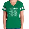 J-E-T-S JetsJetsJets Ladies Womens V-Neck Football Jersey T-Shirt (as1, Alpha,