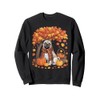 Pug Fall Scarf Pumpkin Autumn Leaves Thanksgiving Sweatshirt