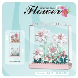 Sacblirr Gardenia Flower Bouquet Building Set Toy with Dust Cover – Perfect Toys Gift for Home Decor, Art Collection, and Office Display Buildings Blocks | Sacblirr