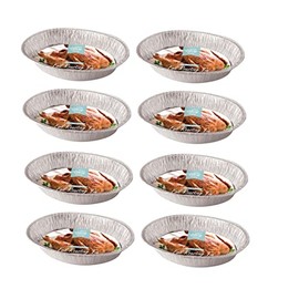 8 Large Oval Foil Roasting Tray Disposable Turkey Oven Dish Catering 46cm x 34cm