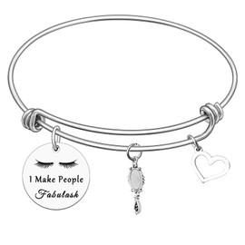 Mxrymvu Lash Technician Gift Eyelashes Jewelry Estheticians Gift Lash Tech Jewelry Birthday Christmas Graduation Present Cosmetologist Accessories for Beauty Artist Eyelashes Artist Beautician