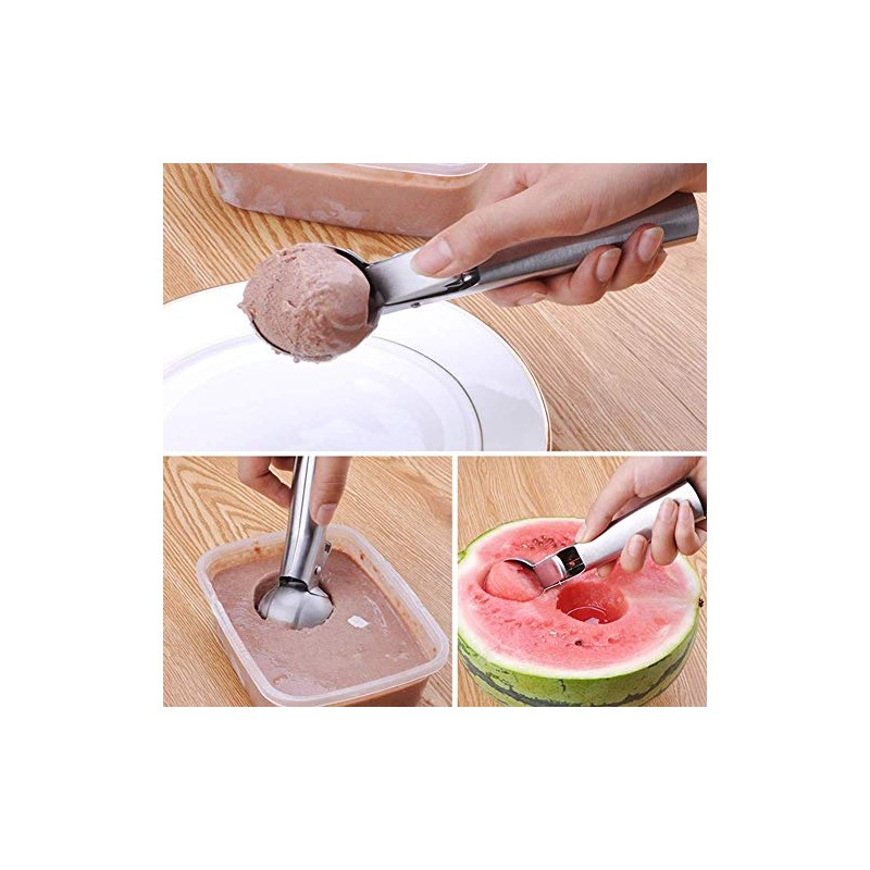 Fdit Cuchara metálica para helado, accesorio de cocina uso doméstico