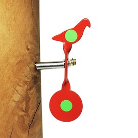 Wingswinmax Small Spinner Air Gun Target Red Bird Visible Target Screwed-Type Steel Plinking Target for Professional Players - Ideal for Rifle BB Slingshot Practice 1pc