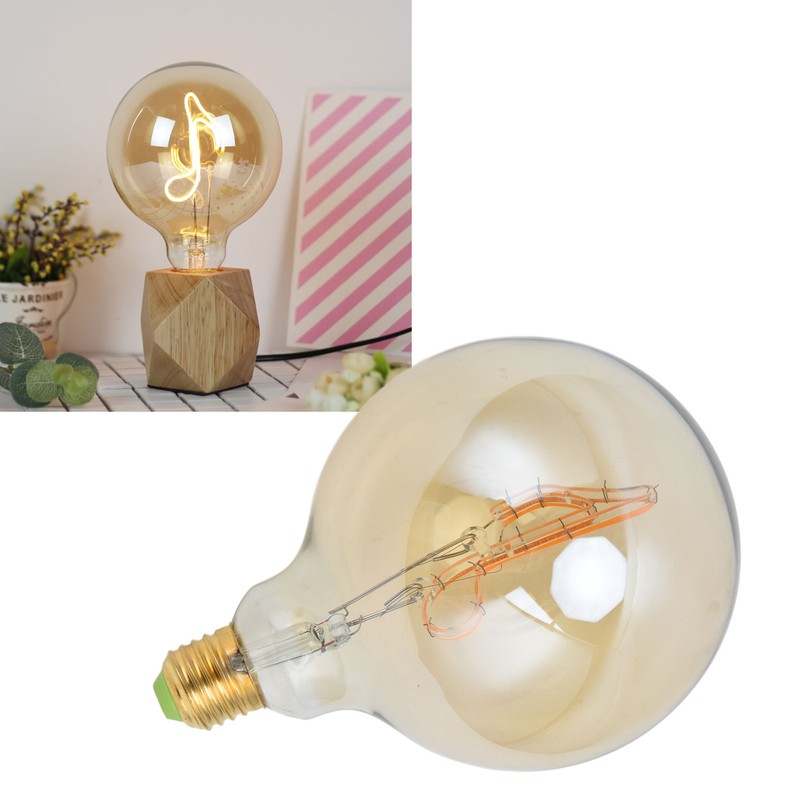 G125 E27/E26 LED Bulbs Dimmable 4W Transparent Music Note Filament
