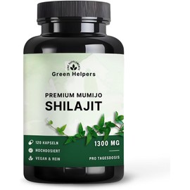 Premium Shilajit Kapseln | Hochdosiert | 1300 mg pro Tagesdosis | Original Mumijo Himalaya Shilajit | 120 Kapseln, vegan & laborgeprüft