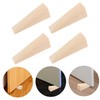 DOITOOL 4pcs Door Stop Wedge Wooden Door Stoppers for Home