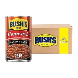 Bush's Best Baked Beans, Homestyle, 28 Oz (Pack of 24)