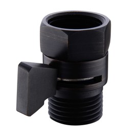 Solid Brass Shower Head Shut Off Valve Water Flow Control with Brass Handle On Off Switch for Hand Shower Bidet Sprayer Shower Arm, Oil Rubbed Bronze