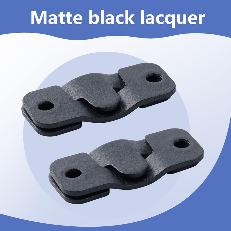 16 PCS Interlocking Flush Mount Bracket Black Stainless Steel Picture