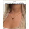 LUUK LIFESTYLE Filigree Necklace with Simple Pendant Made of Waterproof