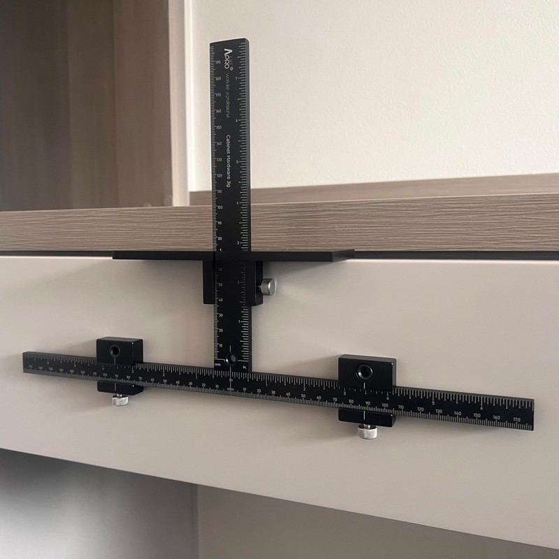 Basic Black Aluminum Alloy Cabinet Hardware Jig for Effortless Handles,
