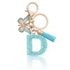 MORSUNBELA Keychain Key chains Letter Blue Key Chain Butterfly Keychains