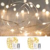 ANJAYLIA 2 Pack 33ft 100 LED Fairy Lights Battery Operated,