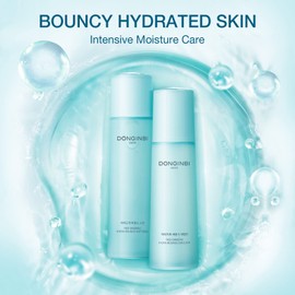 DONGINBI Hydra Bounce Korean Skin Care Set - Face Toner, Lotion, and Moisturizer with Red Ginseng and Hyaluronic Acid for Soft, Supple, and Hydrated Skin - Korean Face Moisturizer