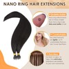 Elailite Nano Ring Extension Real Human Hair Cold Fusion With