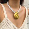 choice of all Gold Sea Shell Necklace Layer Charm Necklace