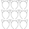 Frcolor 10 Pieces Cat Ear Hair Hoop Headband Ears Headband
