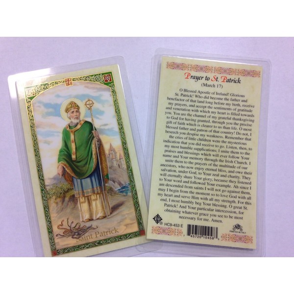 Holy Prayer Cards For St. Patrick set of 2 in English