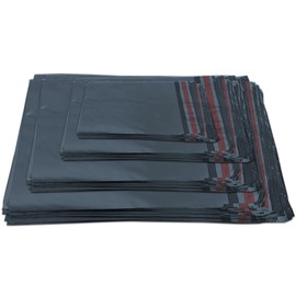 100x Grey Mailing Bags - Assorted Sizes, 100% Recyclable Parcel Bags, Self-Seal Postage Bags for Clothes - Strong & Sealable Plastic Envelopes, Ideal for Large to Small Postal Packing Shipping Posting
