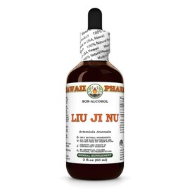 Liu Ji Nu (Artemisia Anomala) Dry Herb Glycerite, Made in Hawaii, All Natural, Vegan, Lab Tested Alcohol-Free Liquid Extract - 2 fl.oz