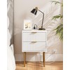 AEPOALUA Nightstand,Small Bedside Table with Gold Frame,Morden Night Stand with