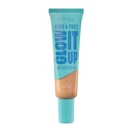 Rimmel London Kind & Free Glow It Up Moisturizing Foundation, 150, Rose Vanilla, Beruhigt empfindliche Haut, Gesund und strahlender Teint, Spendet Feuchtigkeit für den ganzen Tag, 30 ml