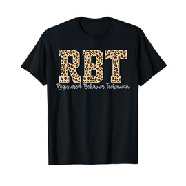 Leopard RBT Registered Behavior Technician ABA Therapist T-Shirt