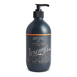 Jeremy's Jeremy's Razors Charcoal Body Wash for Men - All Natural, Exfoliating, Moisturizing - Non Toxic Clean Men's Body Wash, Liquid Bath & Shower Pump Soap - Normal & Sensitive Skin (Made in USA 16.9 Fl Oz)