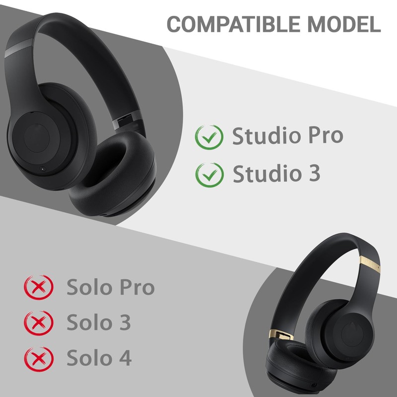 Axuzsyx Ear Pads Cover for Beats Studio Pro, Silicone Washable