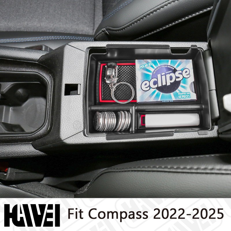 HGWEI Center Console Organizer Tray Compatible with Jeep Compass 2022