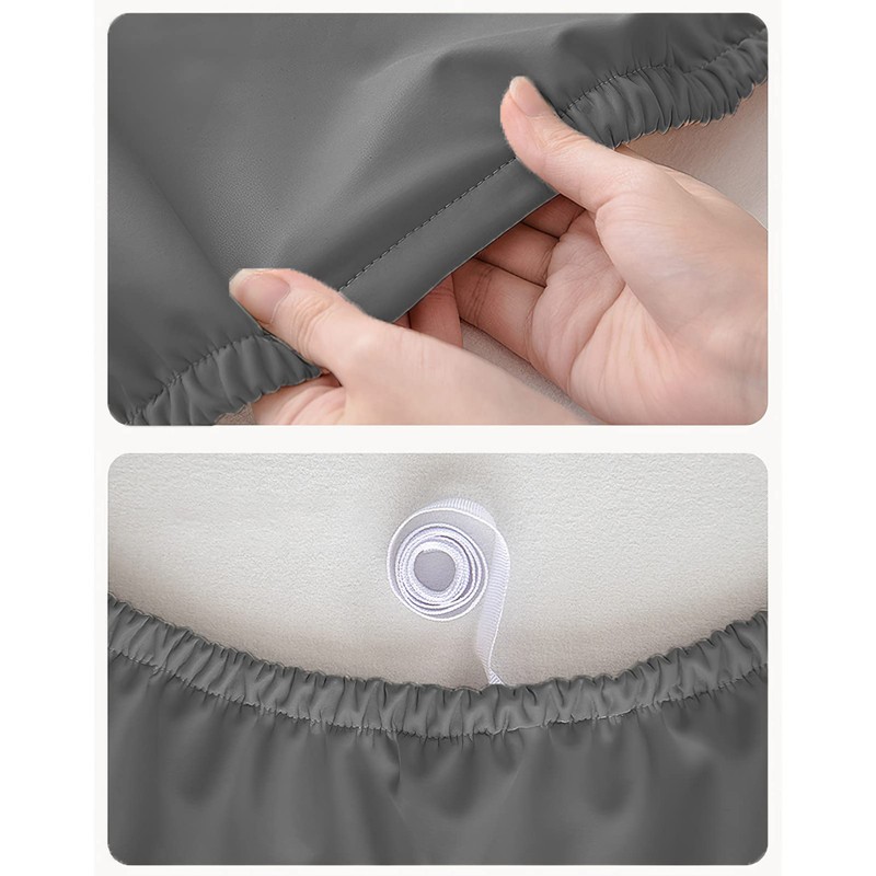 rismart Elastic Tablecloth PU Leather Rectangular Waterproof Oil Resistant Table